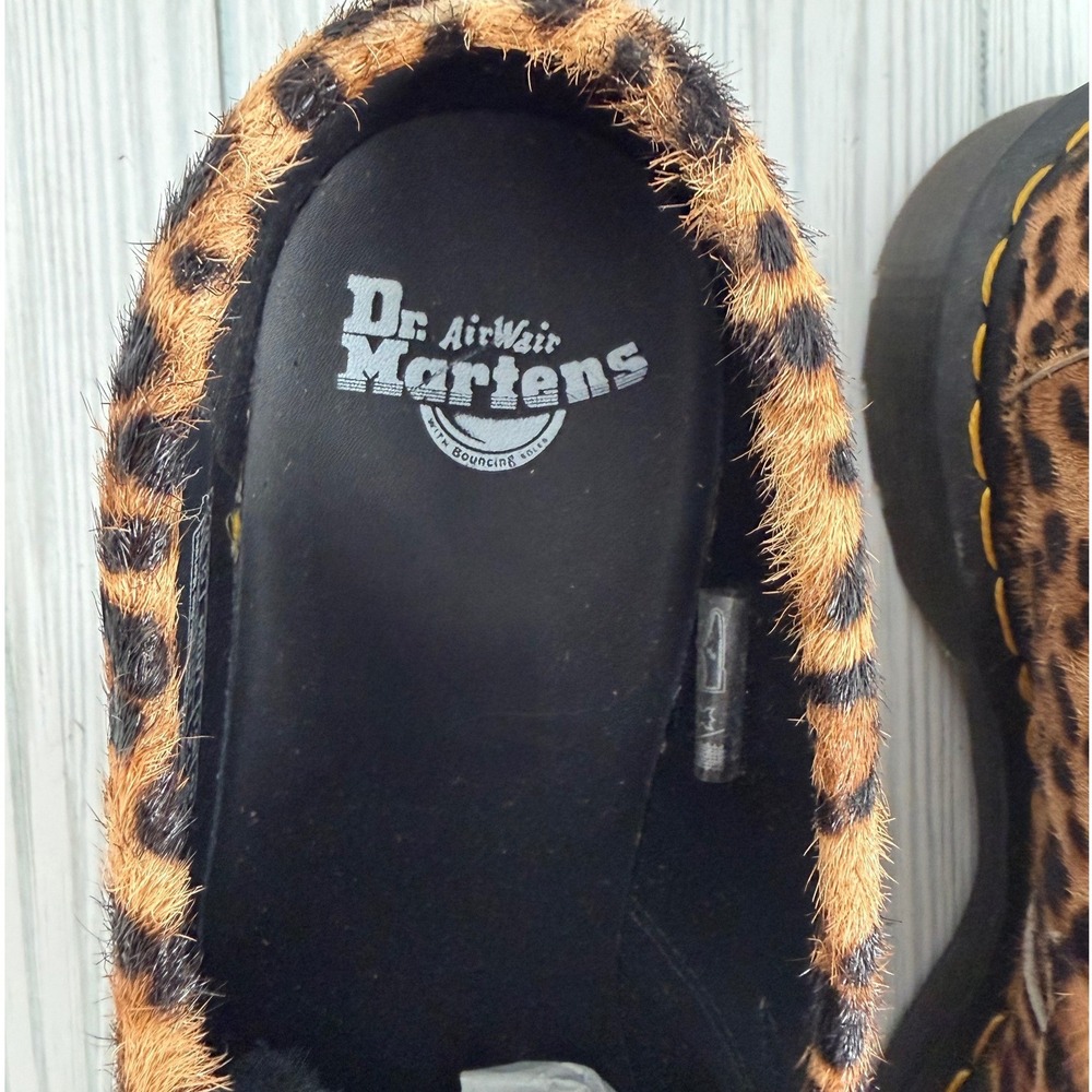 Dr. Martens Adrian Bone Snaffle Leopard Black Hair On Desert  Suede Loafers M11 - Picture 12 of 14